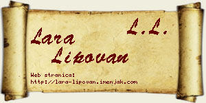 Lara Lipovan vizit kartica